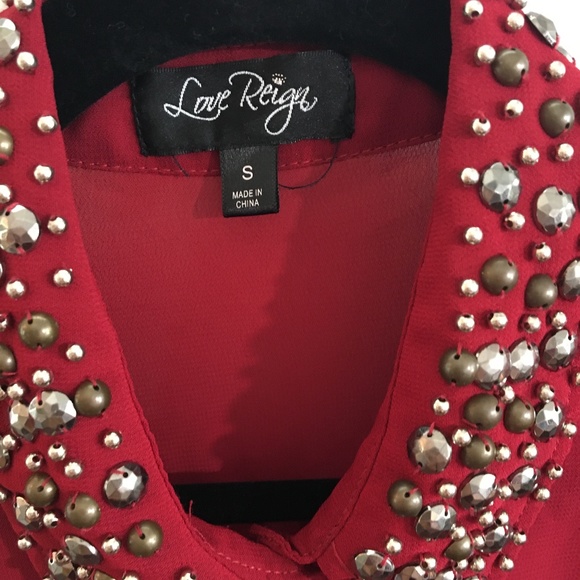 Bejeweled Red Dress - Picture 2 of 3